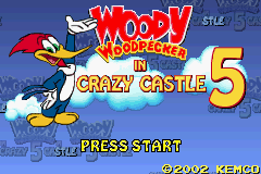 Woody Woodpecker in Crazy Castle 5 Title Screen